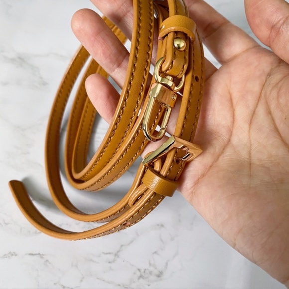 Deep Tan Crossbody Vachetta Leather Strap Replacement For Croisette Bag - Picture 2 of 6